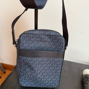 Michael Kors Navy and Black Messenger Bag